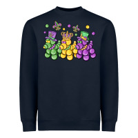 Navy mardi gras bead dogs Heavyweight Sweatshirt - MaliasSmallBusiness