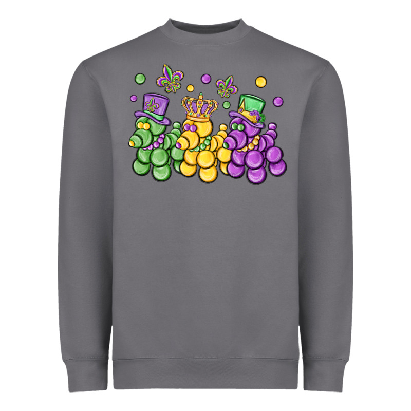 Mardi Gras Bead Dogs Heavyweight Sweatshirt by MaliasSmallBusiness | Teevron
