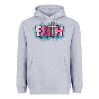 Heather Grey Cancer Faith Cross Heavyweight Hoodie - HowdyJamesFarm