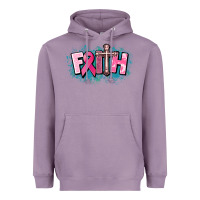 Lavender Cancer Faith Cross Heavyweight Hoodie - HowdyJamesFarm