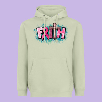 Cancer Faith Cross Heavyweight Hoodie Designed By Howdyjamesfarm