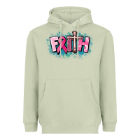 Matcha Cancer Faith Cross Heavyweight Hoodie - HowdyJamesFarm