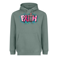Sage Cancer Faith Cross Heavyweight Hoodie - HowdyJamesFarm