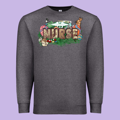 Easter Egg Nurse Bunny Easter Day Premium Sweatshirt Designed By Howdyjamesfarm