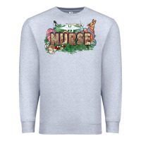 Heather Grey Easter egg Nurse bunny Easter Day Premium Sweatshirt - HowdyJamesFarm