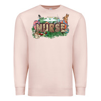 Pale Pink Easter egg Nurse bunny Easter Day Premium Sweatshirt - HowdyJamesFarm