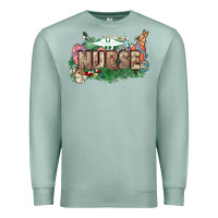 Seafoam Easter egg Nurse bunny Easter Day Premium Sweatshirt - HowdyJamesFarm