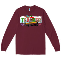 Burgundy teacher squad Long Sleeve Tee - NancyCooperArtShop