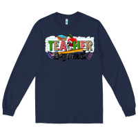 Navy teacher squad Long Sleeve Tee - NancyCooperArtShop