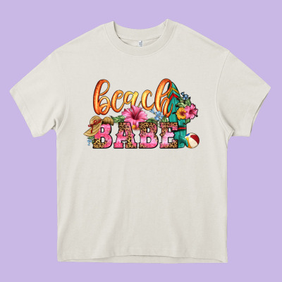 Beach Babe Heavy Core Tee Designed By Hra Design Shop