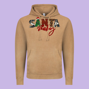 Santa Baby Vintage Hoodie Designed By Barkaloodesign