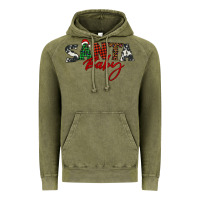 Vintage Olive Santa baby Vintage Hoodie - BarkalooDesign
