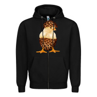 Black Chick with Leopard Eggshell Zipper Hoodie - Bettercallsaul