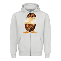Dove Grey Chick with Leopard Eggshell Zipper Hoodie - Bettercallsaul