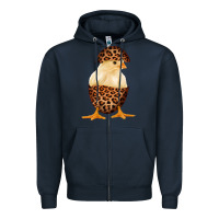Navy Chick with Leopard Eggshell Zipper Hoodie - Bettercallsaul