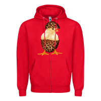 Red Chick with Leopard Eggshell Zipper Hoodie - Bettercallsaul