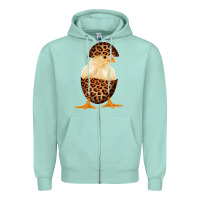 Seafoam Chick with Leopard Eggshell Zipper Hoodie - Bettercallsaul