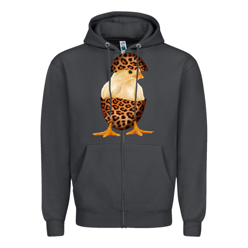 Chick With Leopard Eggshell Zipper Hoodie by Bettercallsaul | Teevron
