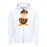 White Chick with Leopard Eggshell Zipper Hoodie - Bettercallsaul