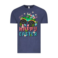 Vintage Denim easter monster truck Vintage Tee - MaliasSmallBusiness