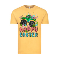 Vintage Mustard easter monster truck Vintage Tee - MaliasSmallBusiness