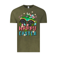 Vintage Olive easter monster truck Vintage Tee - MaliasSmallBusiness