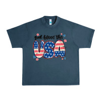 Midnight Navy god bless america Urban Heavy Tee - MaliasSmallBusiness