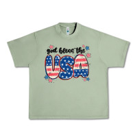 Oil Green god bless america Urban Heavy Tee - MaliasSmallBusiness