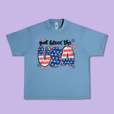 God Bless America Urban Heavy Tee Designed By Maliassmallbusiness