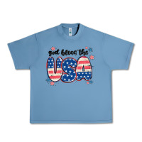 Pebble Blue god bless america Urban Heavy Tee - MaliasSmallBusiness