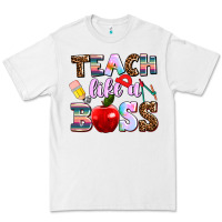White teach like a boss Premium Tee - AdoDesignShop