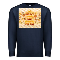 Navy fall breeze crunchy leaves Premium Sweatshirt - TumblerDesignByShophia