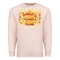 Pale Pink fall breeze crunchy leaves Premium Sweatshirt - TumblerDesignByShophia