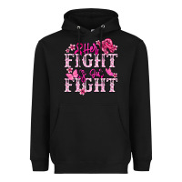Black Her fight is our fight Cancer Awareness Heavyweight Hoodie - HowdyJamesFarm