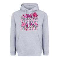 Heather Grey Her fight is our fight Cancer Awareness Heavyweight Hoodie - HowdyJamesFarm