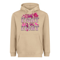 Mushroom Her fight is our fight Cancer Awareness Heavyweight Hoodie - HowdyJamesFarm