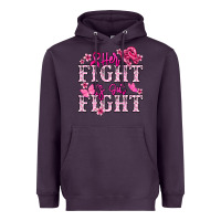 Plum Her fight is our fight Cancer Awareness Heavyweight Hoodie - HowdyJamesFarm