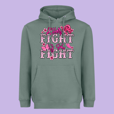 Her Fight Is Our Fight Cancer Awareness Heavyweight Hoodie Designed By Howdyjamesfarm