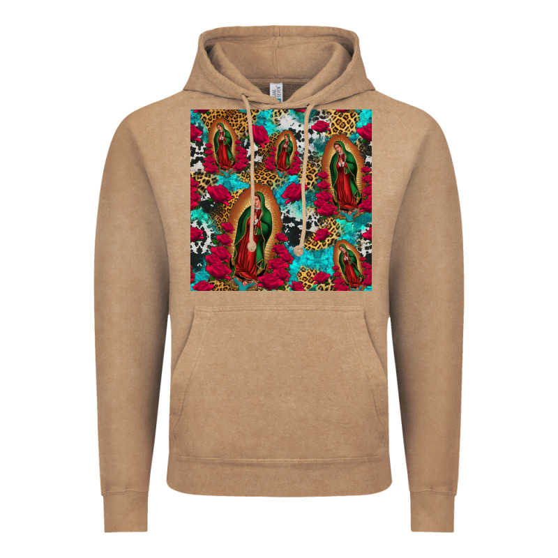 Lady Of Guadalupe Western Seamless Vintage Hoodie by Jasminsmagicworld | Teevron