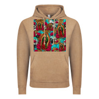 Vintage Coffee lady of guadalupe western seamless Vintage Hoodie - Jasminsmagicworld