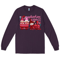 Plum valentines express with gnomies Long Sleeve Tee - NancyCooperArtShop