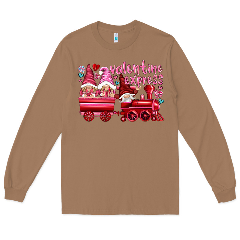 Valentines Express With Gnomies Long Sleeve Tee by NancyCooperArtShop | Teevron