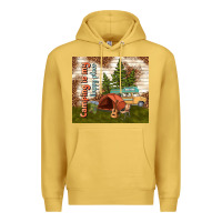 Antique Gold camping is my happy place Premium Hoodie - TumblerDesignByShophia