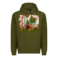 Army Green camping is my happy place Premium Hoodie - TumblerDesignByShophia