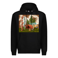 Black camping is my happy place Premium Hoodie - TumblerDesignByShophia