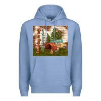 Colony Blue camping is my happy place Premium Hoodie - TumblerDesignByShophia