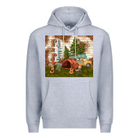 Heather Grey camping is my happy place Premium Hoodie - TumblerDesignByShophia