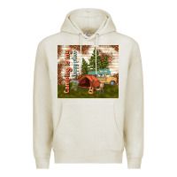 Oatmeal Heather camping is my happy place Premium Hoodie - TumblerDesignByShophia