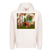 Pale Pink camping is my happy place Premium Hoodie - TumblerDesignByShophia