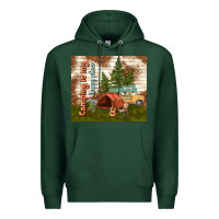 Sports Green camping is my happy place Premium Hoodie - TumblerDesignByShophia